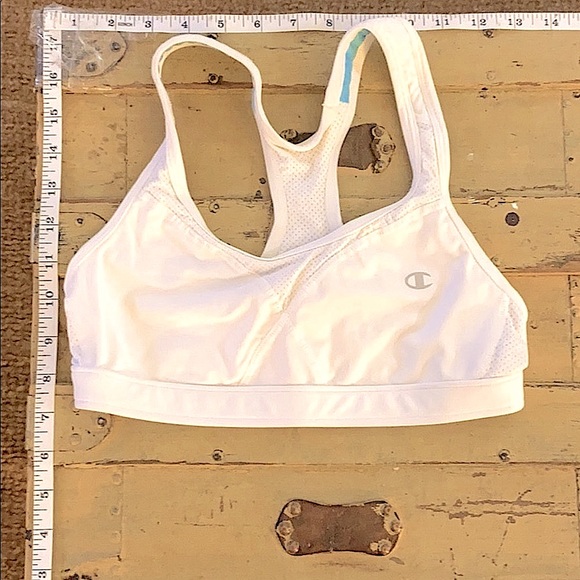 CHAMPION SPORTS BRA HIGH IMPACT SPORTS BRA TOP DOUBLE DRY WHITE S - Picture 4 of 6